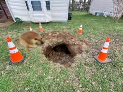 Random Digging a hole!